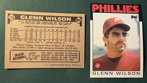 Glenn Wilson Error White Back no Red Color 1986 Topps 736 Misprint/Variation Rarität - Bild 1 von 13