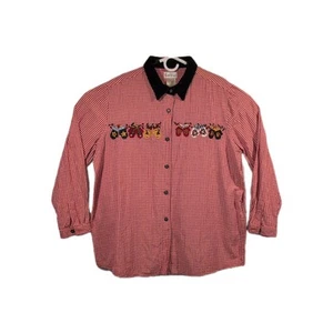 Bobbie Brooks Button Down Shirts für Damen mit Weihnachtshandschuhen - Bild 1 von 5
