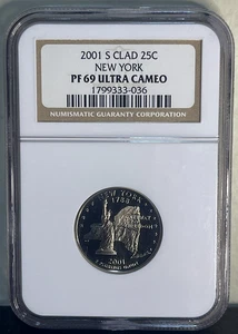 2001-S New York Statehood Quarter NGC PF69 UCAM - Picture 1 of 2