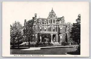 Mary E. McCoy Library McLeansboro IL Illinois Vintage Postcard - Picture 1 of 2