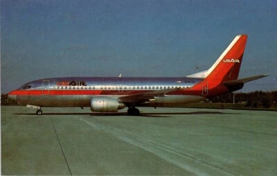 Tarjeta postal cromada USAir Boeing 737-3B7 - Como nueva Foto 1 de 2