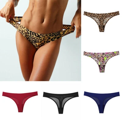 Dessous Unterwäsche Damenmode G-String nahtlose Höschen Tangas Leopard sexy - Bild 1 von 4