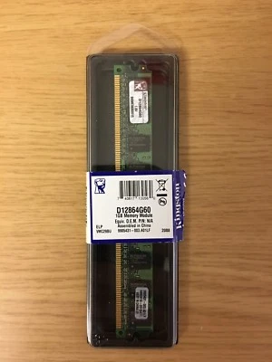 Kingston D12864G60 1GB Memory Module PC2-6400 DDR2-800MHz 240-Pin DIMM - Image 1 of 2