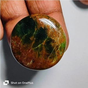 Chrome Chalcedony Natural Chalcedony Cabochon Loose Gemstone 38 Cts. ME-11020 - Picture 1 of 3