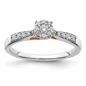 0.19Ct Lab Grown Diamond Heart Ring Size 7 14K Two-tone Gold (VS/SI, GH) - Picture 1 of 7