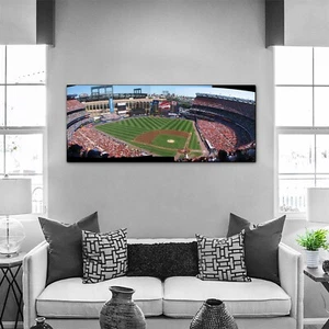 Shea Stadium and Citi Field rare HandMade Canvas 36x16 Ready to Hang Stadium - Picture 1 of 13