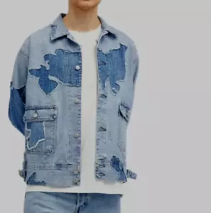 Japan Mens LEVIS Chizu Utility JACKET size M Medium denim chore vintage LVC new - Picture 1 of 24