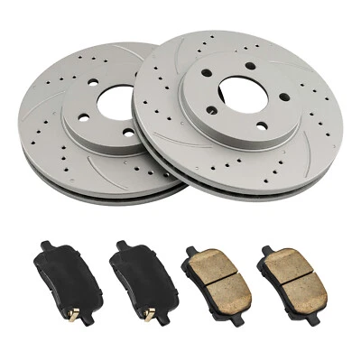 6x rotores de freno delanteros perforados pastillas de freno de cerámica para Chevrolet HHR 2006-2011 Foto 1 de 4