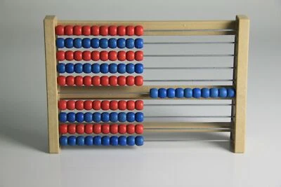 WISSNER AKTIV LERNEN 100`er Rechenrahmen rot/blau, Abakus, student`s abacus, System "Oehl" ReWood®