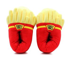 Womens French Fries Novelty Slippers Fun Character Plush Ladies Funny House Shoe