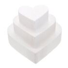 3Pcs Heart Shaped Foam Cake For Cake Decorating