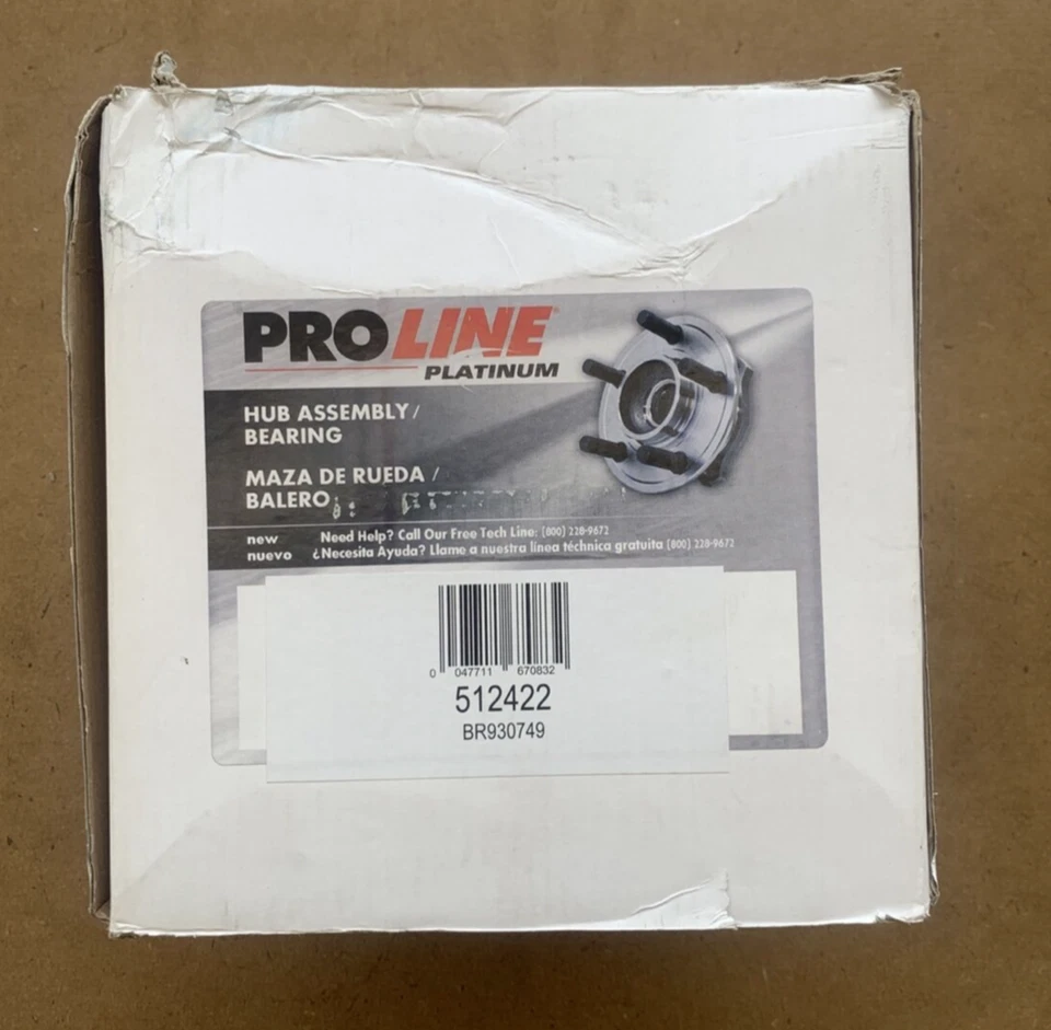 Proline Platinum Wheel Hub Bearing BR930749 For Rear 2WD 2009-2015 Toyota Venza - Image 1 of 4