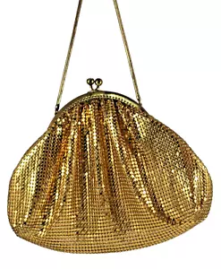 Vintage Gold Duramesh Evening Clutch Handbag Made in West Germany - Picture 1 of 4