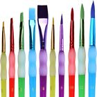 Multicolored Flat Paint Brushes 10 Different Types Paint Brush Set  Art Class