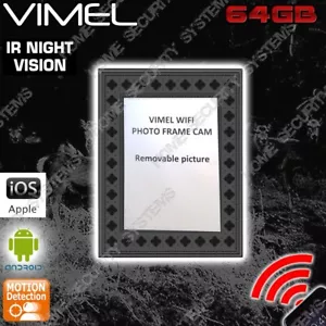 Photo Frame Camera 64GB WIFI Home Security LIVE Night Vision Nanny Mini - Picture 1 of 9