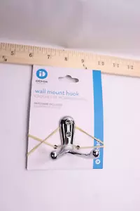 iDesign Wall Mount Double Robe Hook Metal Chrome 97010 - Picture 1 of 1