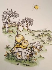 Joan Walsh Anglund Kunstdruck 1963 Frühling ist ein neuer Anfang 14" x 11" Brüder - Bild 1 von 5