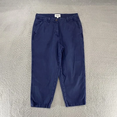 Boden Pants Womens 10P Blue Chino Cropped Casual 100% Cotton Straight Relaxed - Image 1 of 4