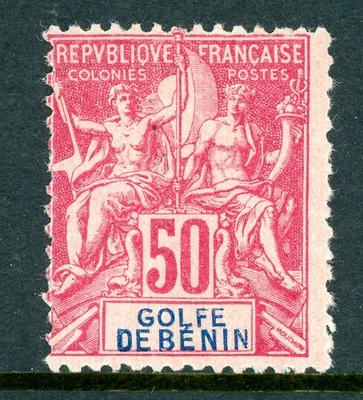 France Colonies 1893 Benin  50¢ Carmine Scott #30 Mint O230 - Image 1 of 4