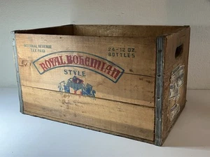 Vintage Wooden Beer Crate Duluth Brewing Co. Royal Bohemian Wood Minnesota Box - Picture 1 of 6