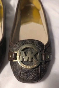 MICHAEL KORS Ballerinas Lillie braun mit MK-Logos. Damengröße 6. - Bild 1 von 9