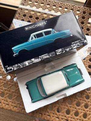 MINICHAMPS 180043200 OPEL REKORD P1 1958 - TURQUOISE BLUE 1/18 - Photo 1/4
