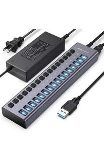 Powered USB 3.1 Hub, 16 Ports USB 3.1 Hub with 10Gbps Data 16 ports - Bild 1 von 6