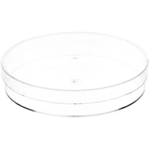 Pioneer Plastics 055C Clear Round Petri Dish Plastic Container, 5.5625" W x 1" H - Picture 1 of 4
