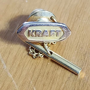 VINTAGE 10K GOLD KRAFT LEBENSMITTEL KRAWATTENNADEL EXECUTIVE ODER MITARBEITER SERVICE ANSTECKNADEL 4 GRAMM - Bild 1 von 3