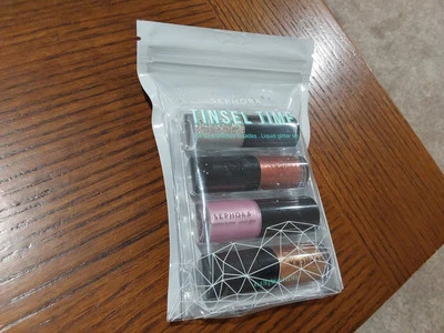 SEPHORA Holiday 4 Piece Tinsel Time Liquid Glitter NEW FREE SHIPPING! - Image 1 of 2