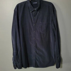 Camisa con botones Lands End para hombre XXL azul marino pana manga larga botón - Imagen 1 de 13