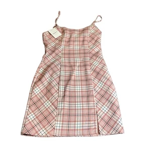 Rosa kariertes Kleid Forever 21 Clueless Fashion Spaghettiträger - Bild 1 von 3