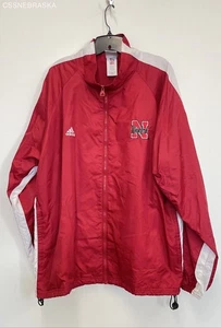 Adidas Red Nebraska Husker Full Zip Windbreaker - Size XL - Picture 1 of 8