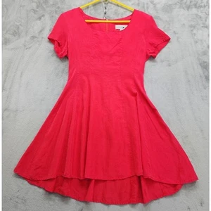 Vintage 80s Jonathan Martin Dress Womens 5 Juniors Pink Silk Short Sleeves Party - Picture 1 of 10