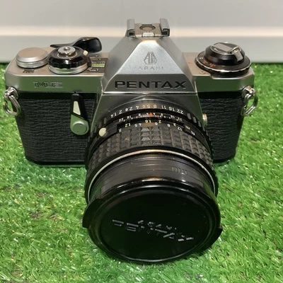 Câmera de Filme Asahi Pentax ME 35mm SMC M 50mm f1.7 Filme Testado Funcionamento Novas Baterias - Imagem 1 de 4