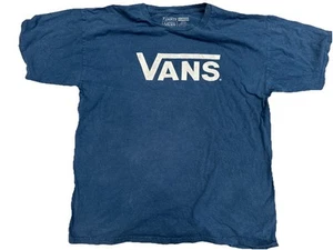 VANS T-Shirt Herren Large Blau Kurzarm Rundhals 100% Baumwolle Klassiker - Bild 1 von 6