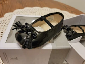 NIB Robeez 100% Leather FK Emily Ballet Black Shoes Sz. 9-12 mo. NEW - Picture 1 of 4