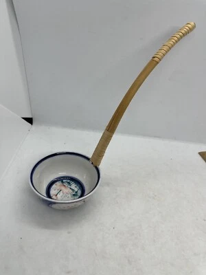 Chinese Bowl With Handle Soup ladel chinese design - image 1 of 3