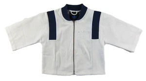 Adidas CLUB Property Of Blue Version Ivory Zip 3/4 Sleeve Crop Track Jacket XS - Picture 1 of 7