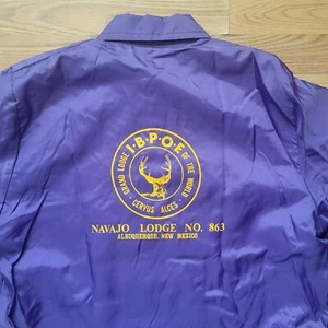 Vintage Purple Elks Club Purple Bomber Large Navajo Lodge Albuquerque New Mexico - Picture 1 of 6