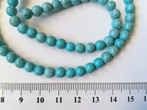 Perlas bola 6 mm imitación turquesa X 50 UNIDADES azul abalorios - Imagen 1 de 4