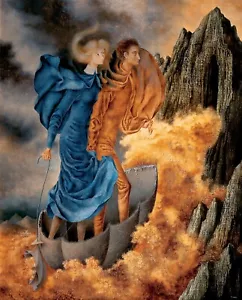 REMEDIOS VARO Surrealism Art Poster or Canvas Print "La Huida (The Escape)" - Picture 1 of 1