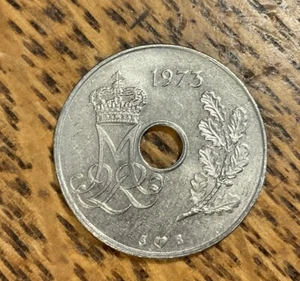 1973 DÄNEMARK 25 ERZ - AU/UNC - kostenloser Versand - Bild 1 von 2