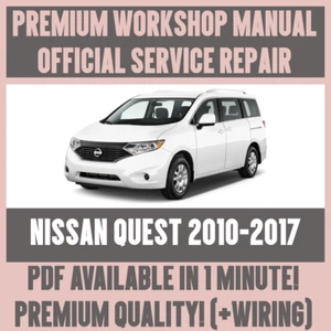 WORKSHOP MANUAL SERVICE & REPAIR GUIDE for NISSAN QUEST 2010-2017 +WIRING - Picture 1 of 6