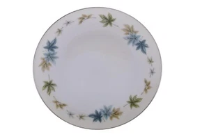 Four Seasons Fine China Japan Blue Green Leaves 7 1/2" Salad Plate - Picture 1 of 3