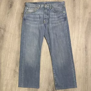 Levi’s 501 Button Fly Jeans Herren 32x26 Made in Haiti Blau Gerades Bein Gesäumt - Bild 1 von 9