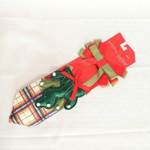 Christmas Dog Cat Costume 3 pc Collar Slide & Bow Mistletoe Red & Green NWT - Picture 1 of 5