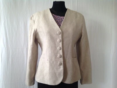 Etam Chaqueta Mujer De Lana T.38 ( Vf02/30/10-21B ) Hecha En Francia - Imagen 1 de 4