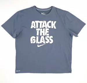 Camiseta Nike Attack The Glass XXL Corte Atlético Gris Pizarra Dri-Fit - Imagen 1 de 5