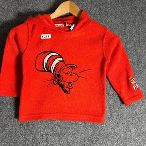 Cat In The Hat Shirt Youth Size 4T Red Long Sleeve Boy's Embroidered Y2K - Picture 1 of 11